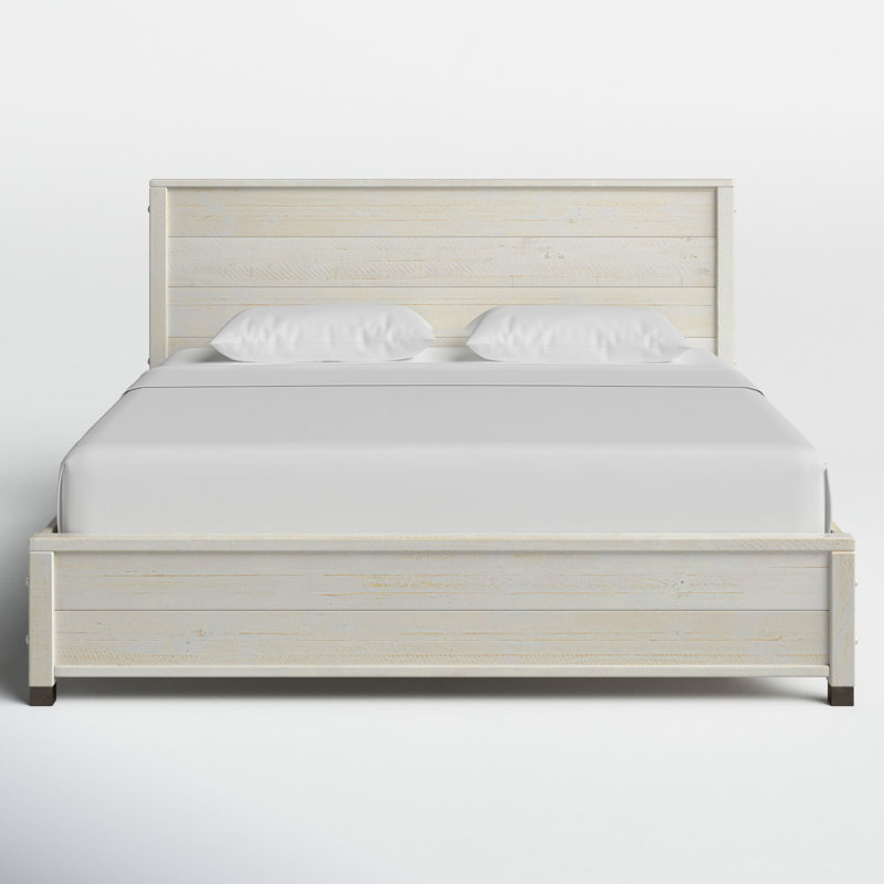 Altamirano Solid Wood Panel Bed
