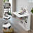 White Floor Standing Fold Down Desk