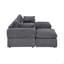Canapé modulaire rembourré à large accoudoirs avec 2 repose-pieds Cordory