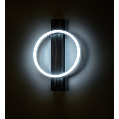 Ursula Manufactured Wood LED Flush Mounted Sconce