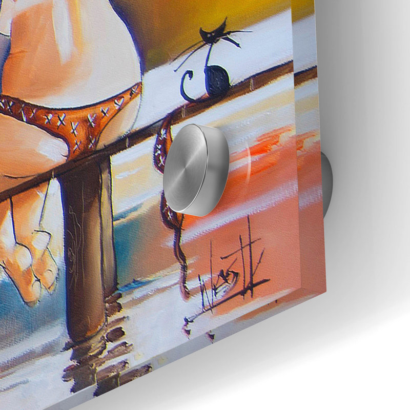 Art mural en verre Rosecliff Heights, H 12 po x l 36 po