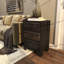 Armoire rétro en similicuir brun foncé Iinden