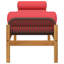 Banc d'extérieur brun et rouge