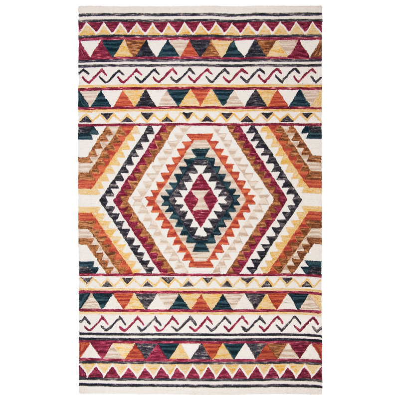 Tapis en laine touffeté à la main Deyoung, Rectangle 5 pi x 8 pi