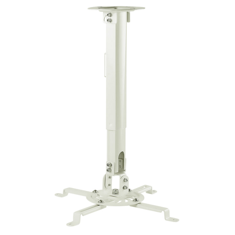 Mount-It Ceiling Projector Mount | Full Motion and Height Adjustable from 14.5 - 21.5 in. | White