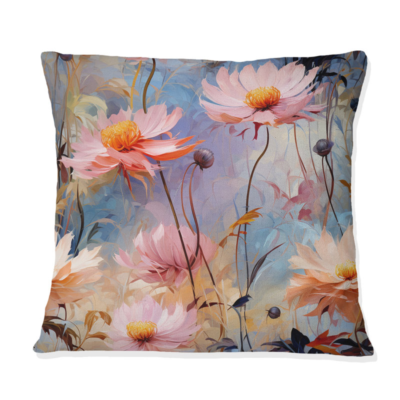 Coussin Rose, H 18 po x l 18 po