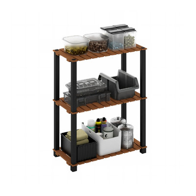 Large 3-Tier Rectangle Plant Shelf, Display Shelf with Square Poles, for Patio