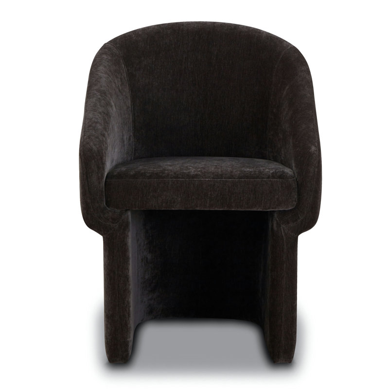 Chaise Sloane en velours brun Java