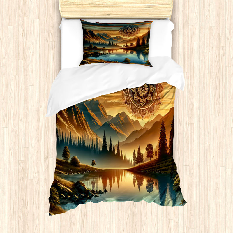 Mountain Duvet Cover, Twin Duvet Cover + 1 Standard Shams