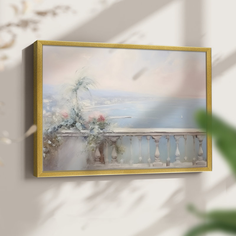 Paysages rétro-DLIX - reproduction encadrée, H 16 po x l 20 po, Doré
