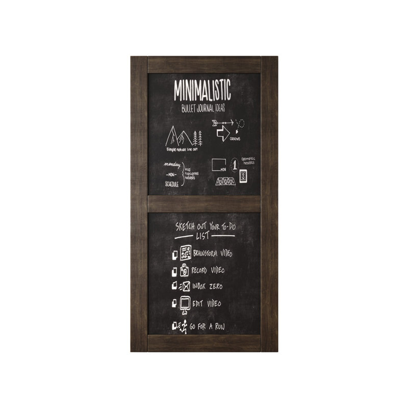 Porte de grange coulissante en bois massif non assemblé 26 x 80, 26 po x 80 po