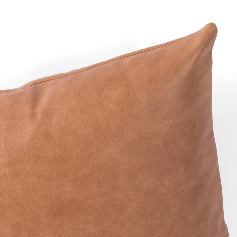 Lumbar Pillow Cover & Insert, 20"H x 20"W, Sonoma Butterscotch Top Grain Leather