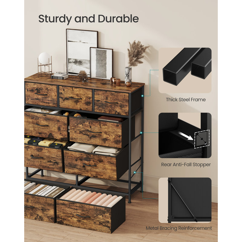 98.8cm W 9 - Drawer Chest of Drawers