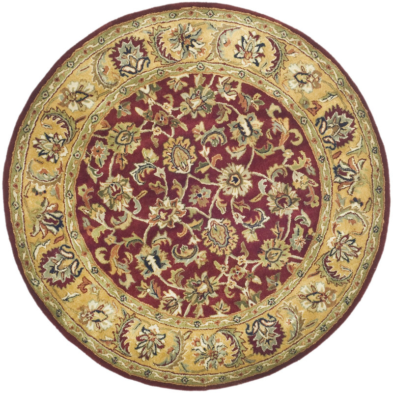 Alger Classic Hand Tufted Wool Oriental Rug, Round 5'