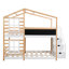 Lit superposé avec fenêtre de toit, tableau noir et échelle de rangement, lit plateforme, cadre de lit-1491522947