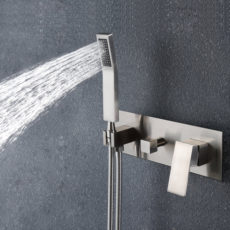 Complete Shower System with Rough in-Valve, Brushed Nickel