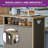Outdoor PE Rattan Storage Cabinet – Weather-Resistant Wicker Bar Table with Double Doors-236055003