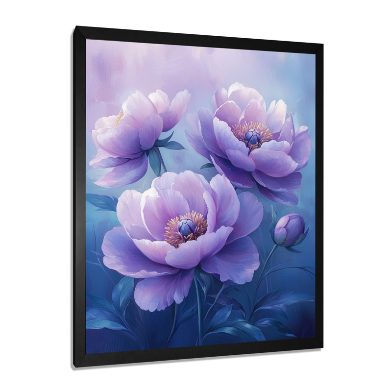 Brodéa - impressions murales florales, Noir, noir, noir, noir, H 20 po x l 12 po, Reproduction encadrée d'une seule photo