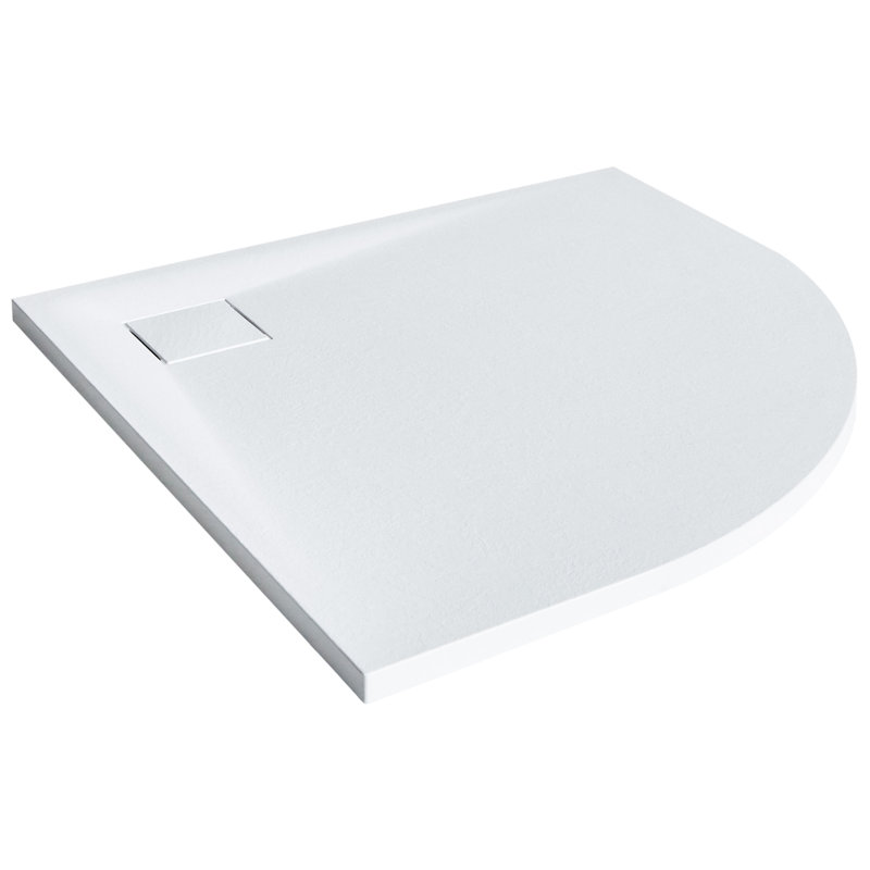 PARON Shower Tray Grey 90 x 90 x 3 cm, 3cm H x 90cm W x 90cm D, White