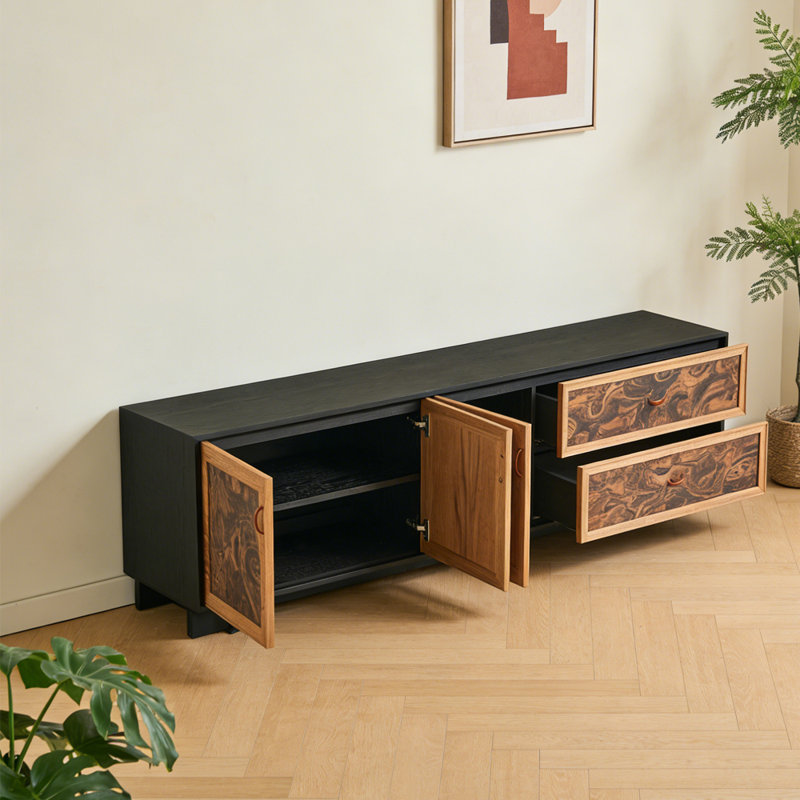 Modern Minimalist Style TV Stand, 20.9"H x 78.7"L x 15.7"W