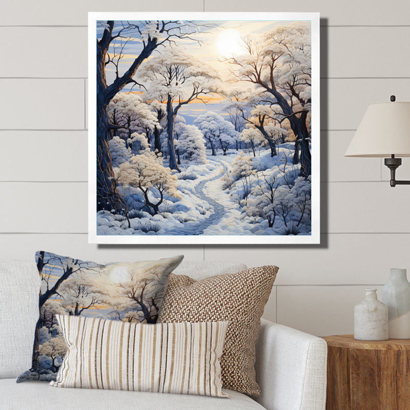 Snow Winters Dawn Solitude II - Landscapes Canvas Print, Cadre simple blanc, H 24 po x l 24 po x P 1 po