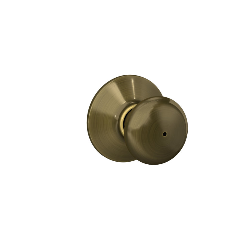 Plymouth Bed and Bath Knob, Antique Brass
