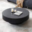 Table basse ronde avec piédestal robuste - noir, 31,49 po