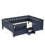 Grand avec tablettes et tiroirs de rangement intégrés, escalier de sécurité et rails de sécurité de haute qualité, bleu-380538850-380538863