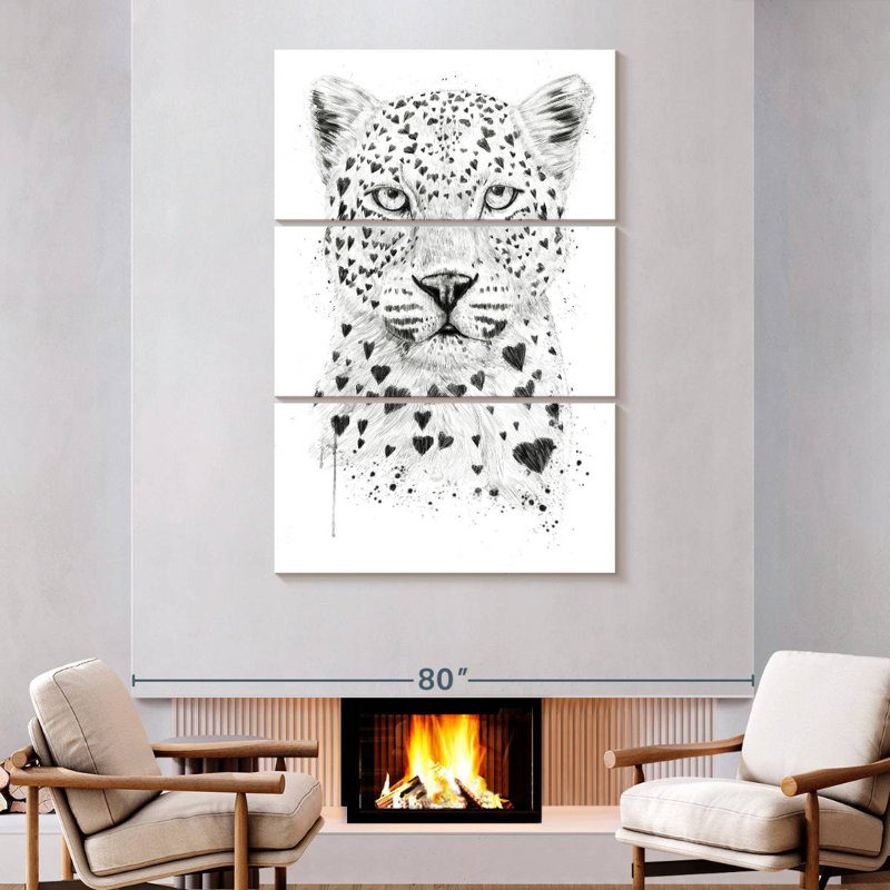 Brampt Lovely Leopard, 74" H x 48" W