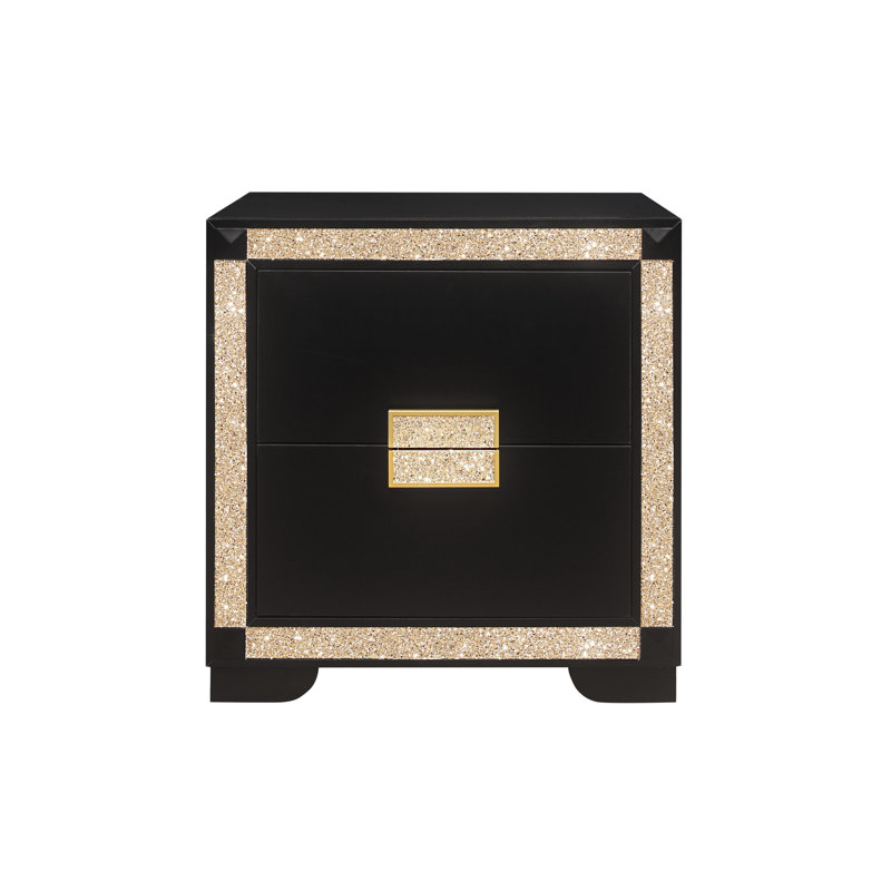 Table de chevet noire