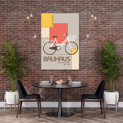 Bauhaus, conception de vélos, abstrait, architecture géométrique classique, art mural urbain