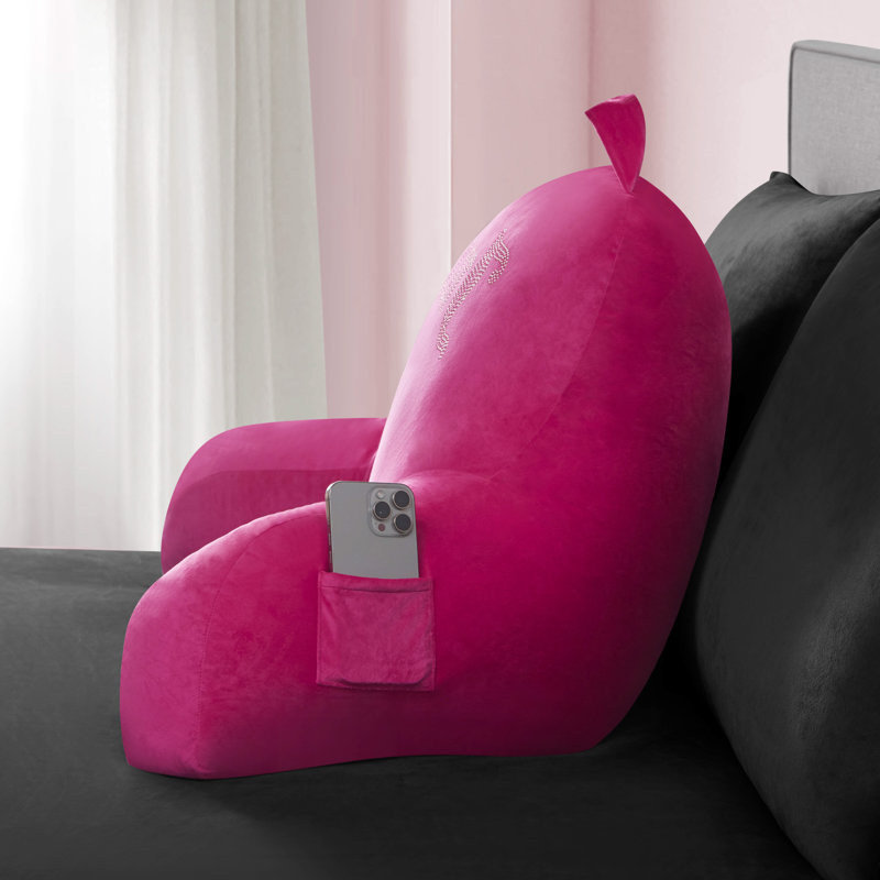 Juicy Couture Backrest Pillows, Pink Peacock