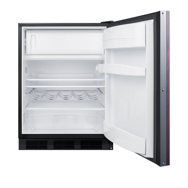Summit Appliance Basalt 5.1 Cubic Feet Convertible Mini Fridge with Freezer, Panel Ready Door