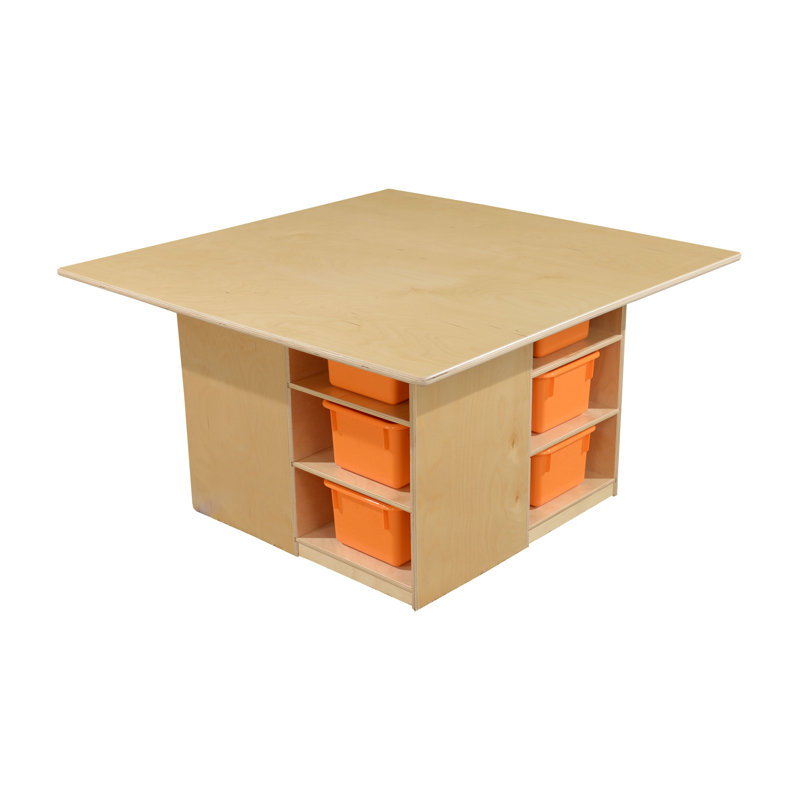 Table à casiers avec (12) plateaux, Orange, Oui