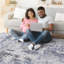 Tapis gris / denim / abstrait de la collection LOOM & LUXE 8X10-366582889
