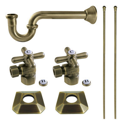 Kingston Brass Trapeze Modern Plumbing Sink Trim Kit With P-Trap