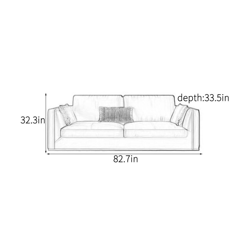 Canapé Nordic, H 32,3 po x l 82,7 po x P 33,5 po