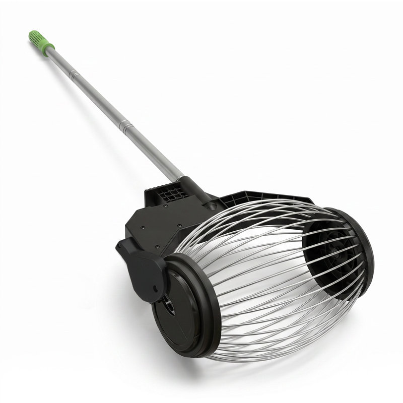 Rouleau ramasse-noix d'une capacité de 1,8 gallon avec porte à pédale, outil de ramassage de gros glands pour pacanes, noix, châtaignes et autres grosses noix