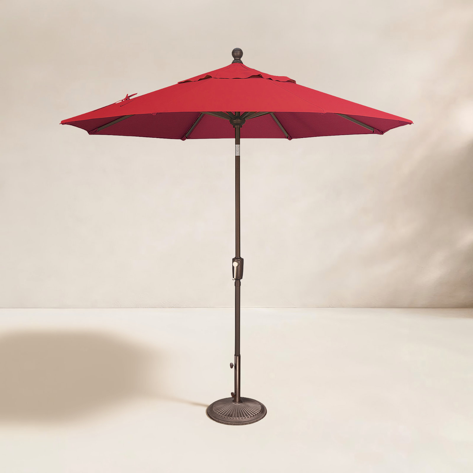 Bigsby 7.5' Tilt Market Sunbrella Umbrella, 96" H x 90" W x 90" D, Silver Sunbrella Acrylic, Black
