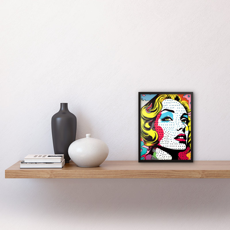 Friedlaender Pop Blonde Woman Face Comic Style Retro Glam Fashion - Single Picture Frame Print