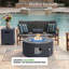  Foyer de table rond en fer de 28 pouces avec couvercle de réservoir et pare-vent-1251765707