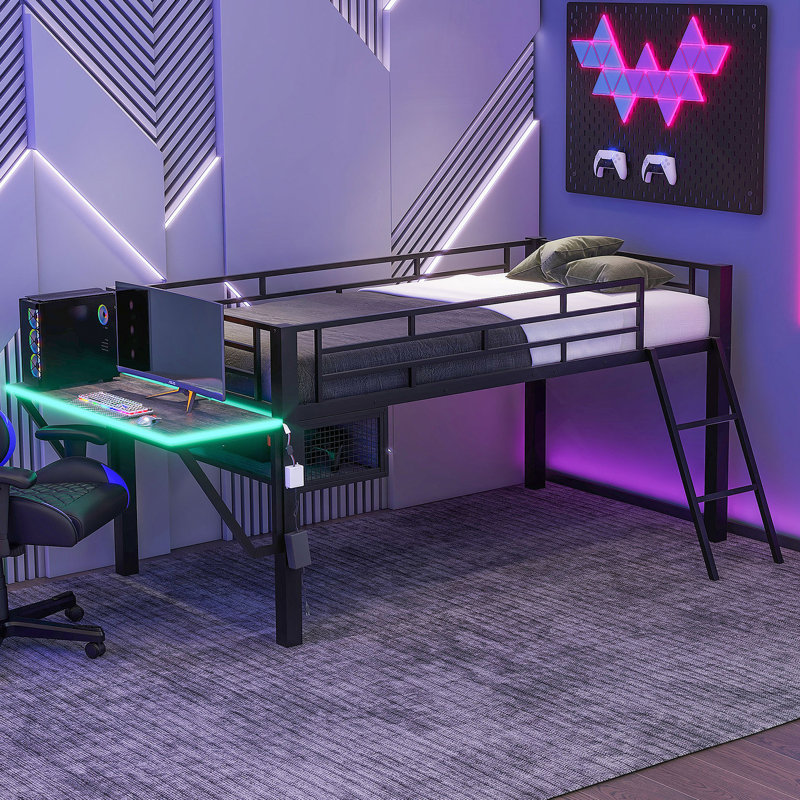 Lit mezzanine avec bureau Cedriana