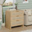 Table de chevet 3 tiroirs Rattan-937005643