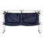 Station de cuisson portative, 3 hauteurs réglables, aluminium et plastique, bleue, table de cuisine de camping optimisant l'espace extérieur avec hauteur réglable, structure, cuisson, rangement