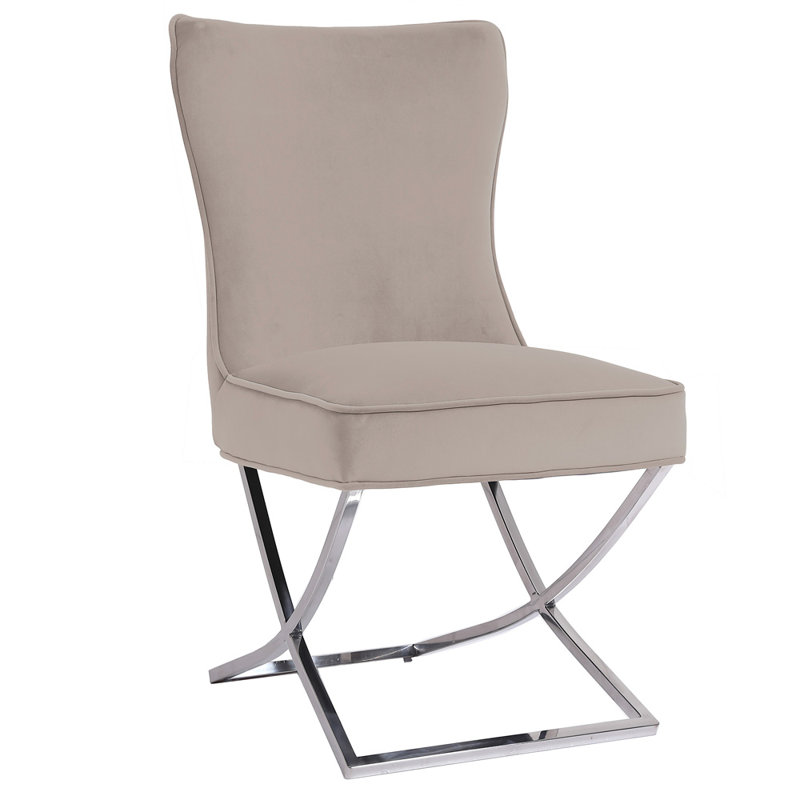Hove Dining Chair - Taupe Velvet 
