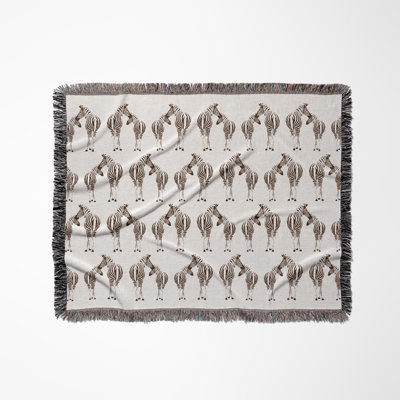 Ziggy Zebra Cotton Blend Blanket Throw