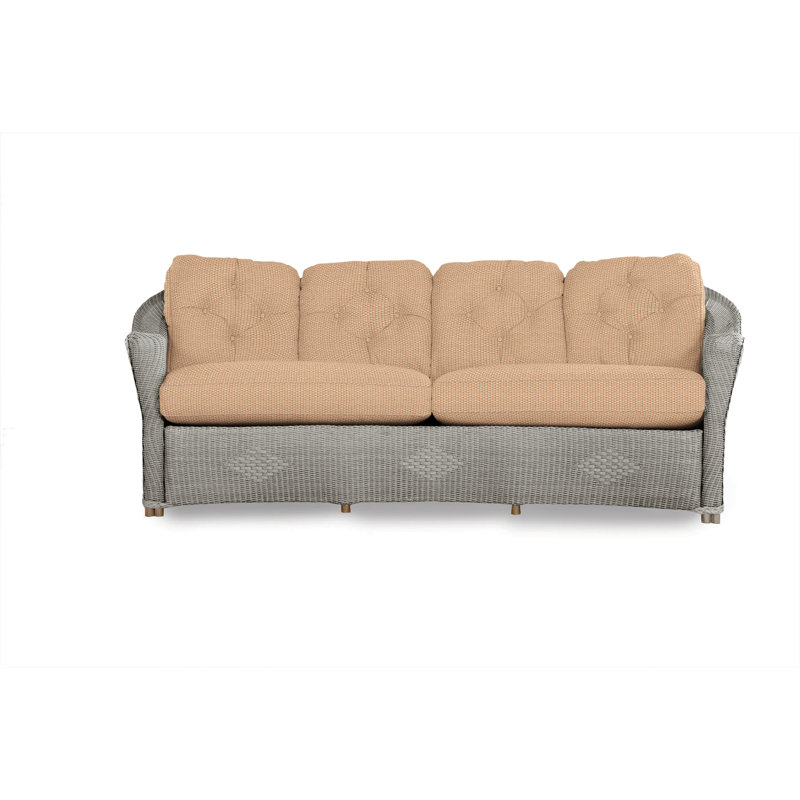 Reflections Outdoor 4 - Seat Patio Sofa, Sailcloth Seagull, Pewter