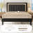  Modern Upholstered Platform Bed with Adjustable Headboard,Velvet Finish,Wide LED Lighted Headboard,No Box Spring Needed,Full Size-29259293-29259294