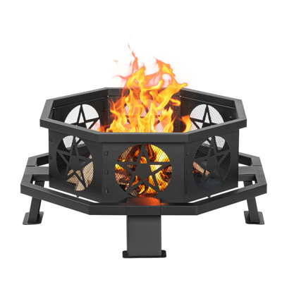 Octangon Steel Wood Burning