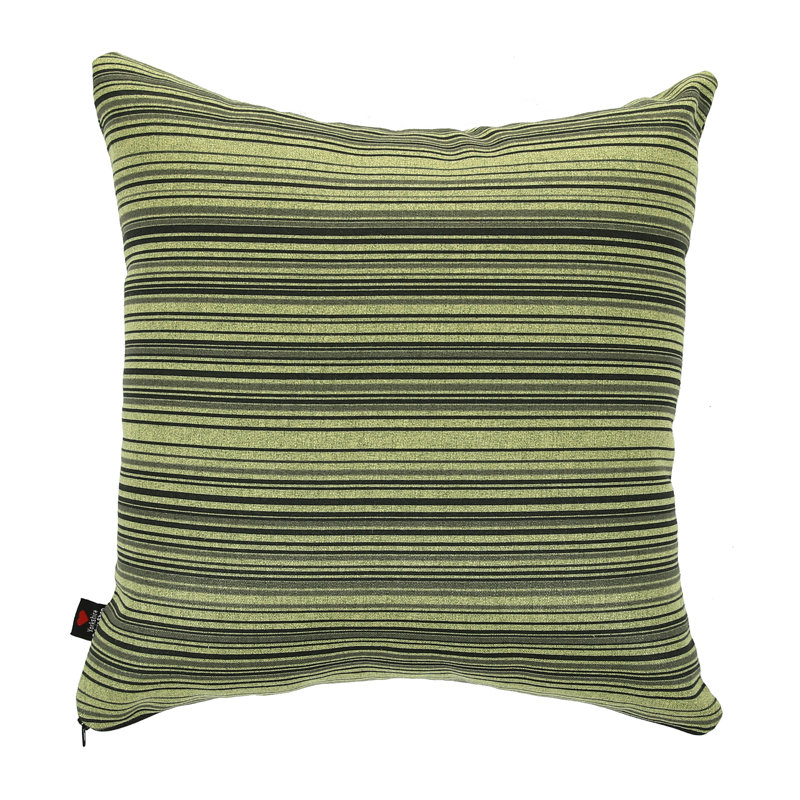 Aloysius Striped Square Throw Cushion, Medium, Teal